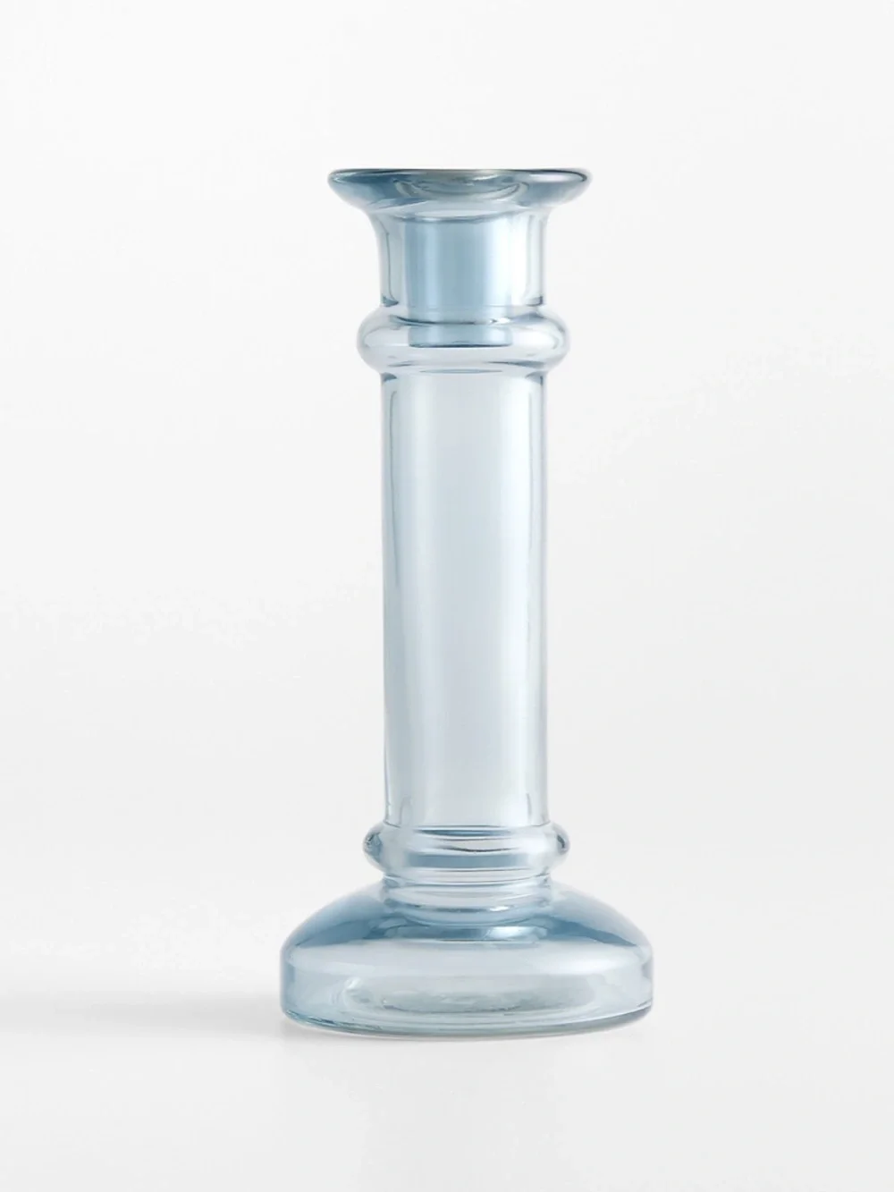 New! Crate&Barrel Glass Taper Candle Holder 9”